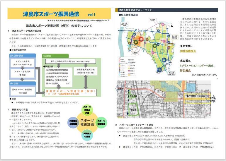 津島市スポーツ振興通信vol.1