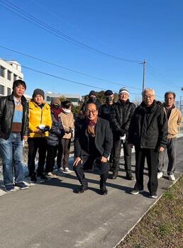 歩道完成現地視察（百町みどり台）